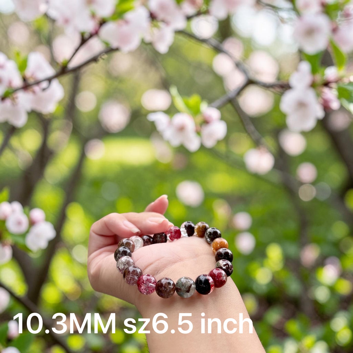 Floral Garden Phantom Quartz Bracelet, season phantom quartz, 10MM+ collector edition ice quality quartz, a natural work of art.