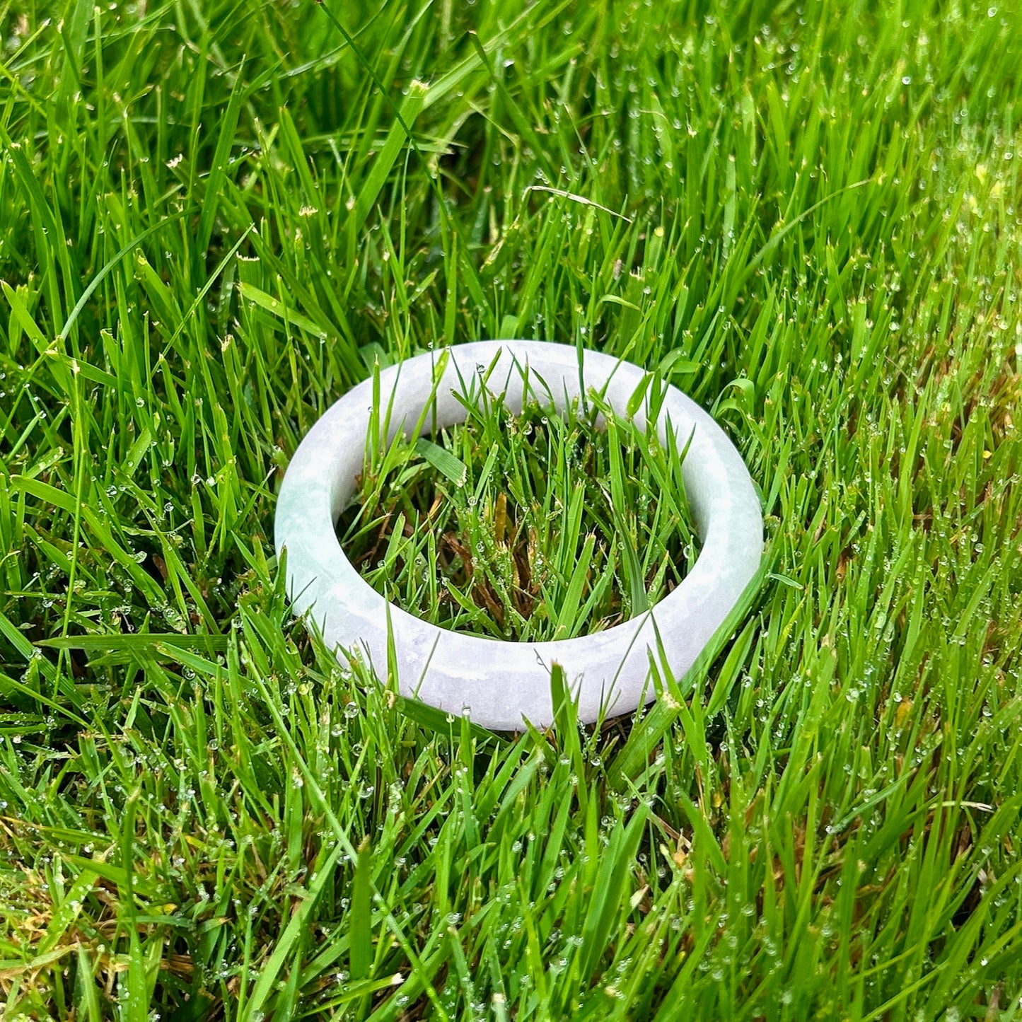 Myanmar jadeite bangle 60mm, spring color, ice Lilac Lavender Faint Green, Certified Grade A Jade, Burmese Gemstone Jewelry 60x15.5x9mm