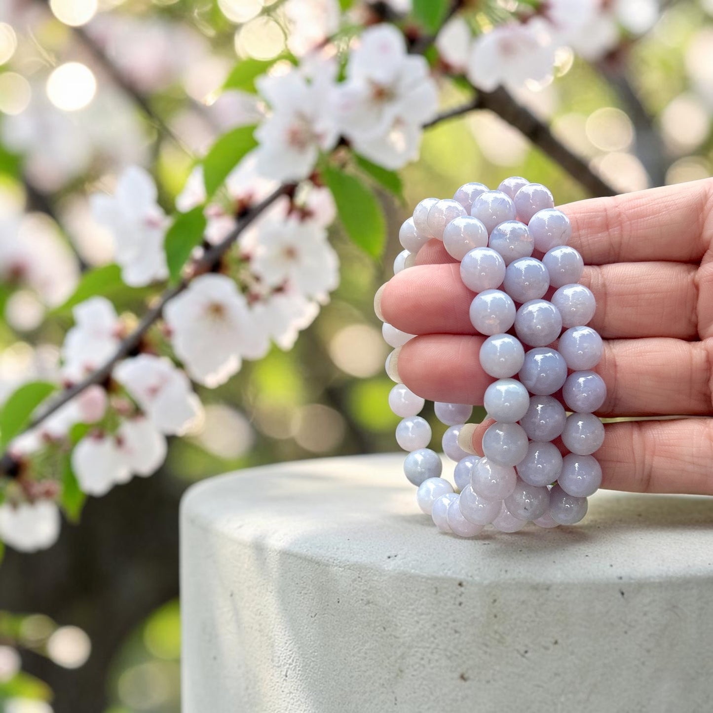 Lavender quartz beaded bracelet, high quality milky lavender quartz bracelet, infinity gemstone beaded stretch bracelet