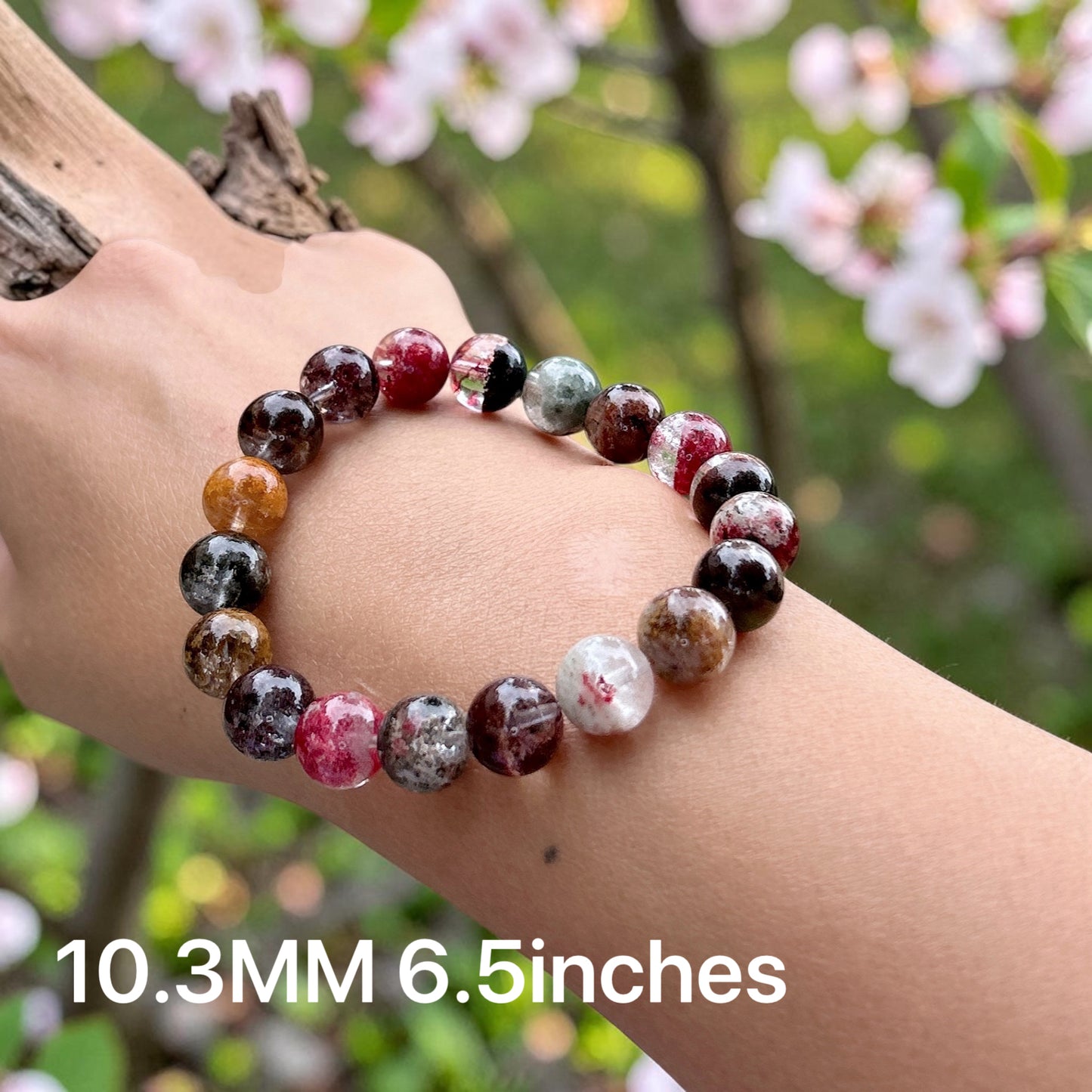 Floral Garden Phantom Quartz Bracelet, season phantom quartz, 10MM+ collector edition ice quality quartz, a natural work of art.