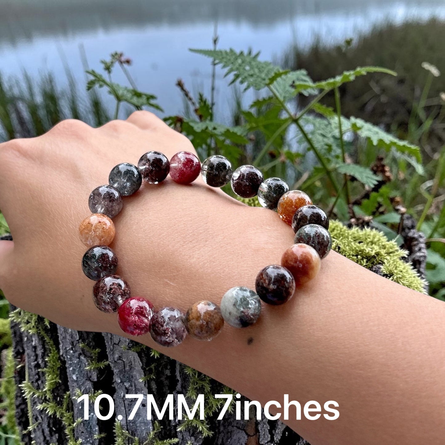 Floral Garden Phantom Quartz Bracelet, season phantom quartz, 10MM+ collector edition ice quality quartz, a natural work of art.